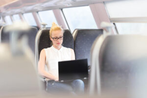 woman on plane